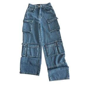 Fashion Nova Denim Jeans‎ Multi Pockets Size 24x30